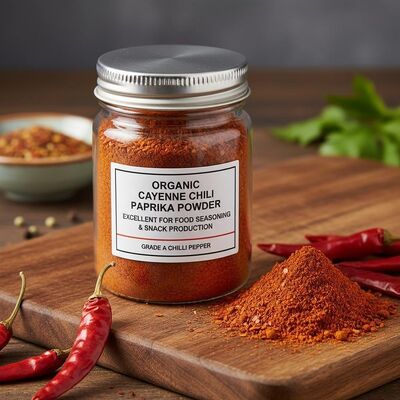 Pimentón seco sin gluten, pimentón picante molido finamente, especia natural perfecta para realzar el sabor y el color en productos alimenticios