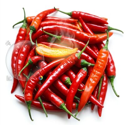 Chile rojo seco picante, fuerte y fragante, vainas enteras de 4-7 cm, 5000-20000 SHU, a granel de grado exportación