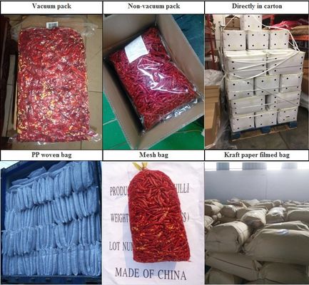 Chilli de bala rojo oscuro secado al aire (20 000-30 000 SHU)