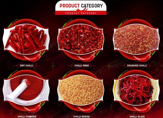 2% Máxima tasa de rotura Chilli de bala roja seca en el aire con muestra y carga recogida