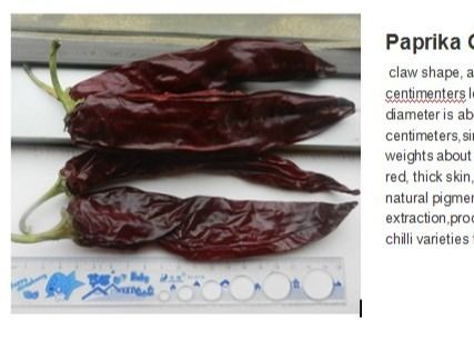 SHU500 secó a Paprika Peppers Grade un sabor dulce de las vainas enteras de los chiles