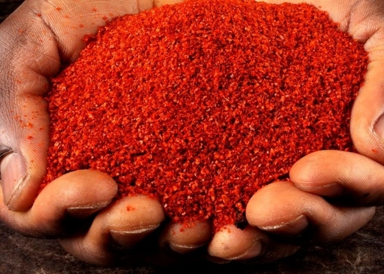 Los chiles rojos machacados picantes calientes sazonan la malla 120 ASTA del polvo con pimienta 60