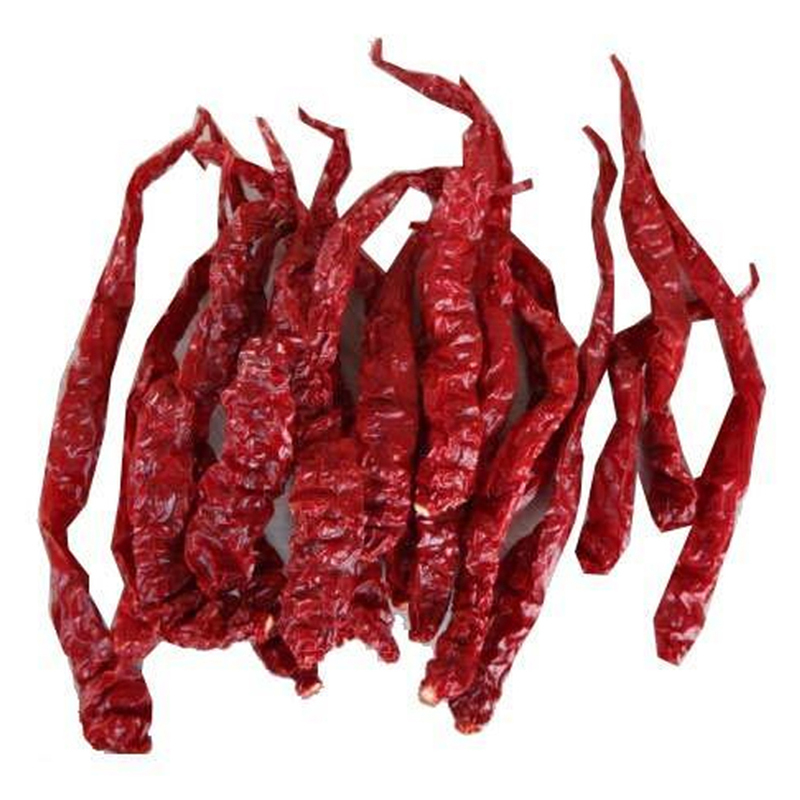 Aditivo alimentario Pimientos de pimentón secos al aire con tallo para extracción de pigmento de color 10-20 cm