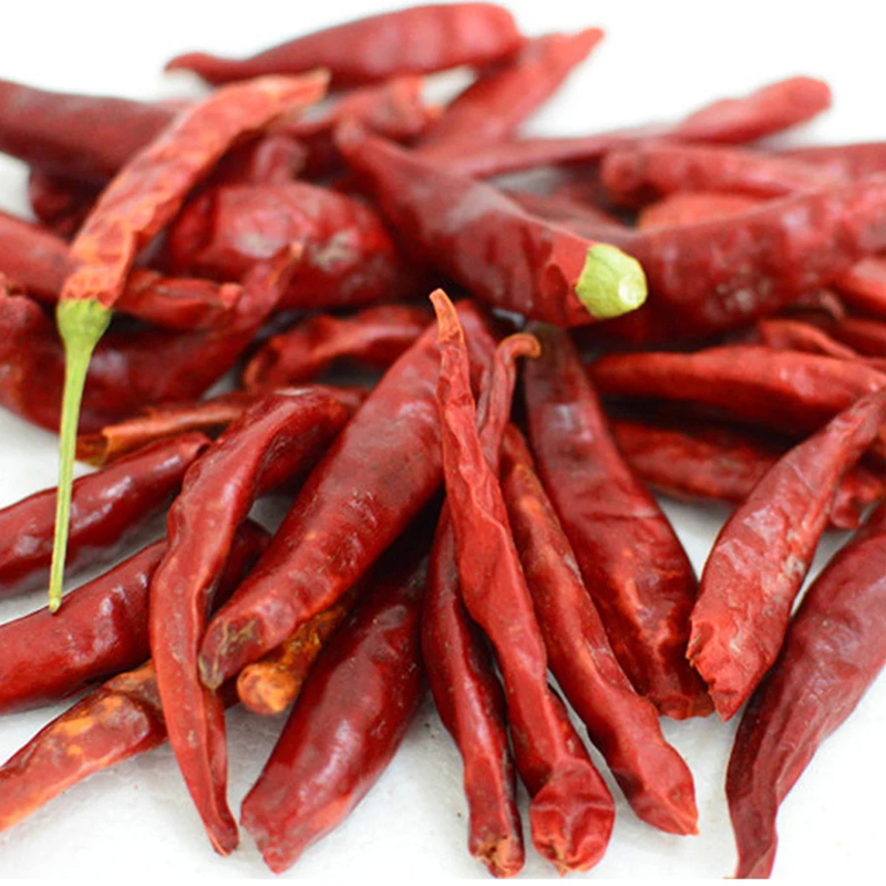 Pimientos de chile rojo frescos y sabrosos secados al sol o al aire de Sanying